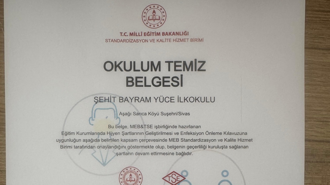 OKULUMUZ TEMİZ BELGESİ